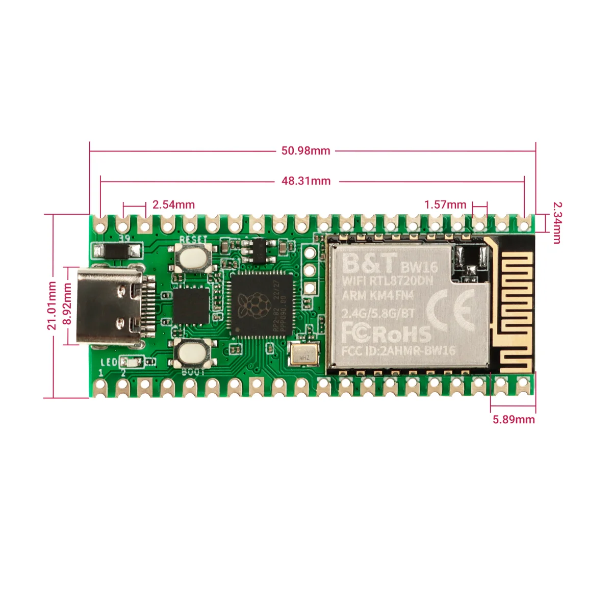 Pico W5 Microcontroller Development Board RP2040